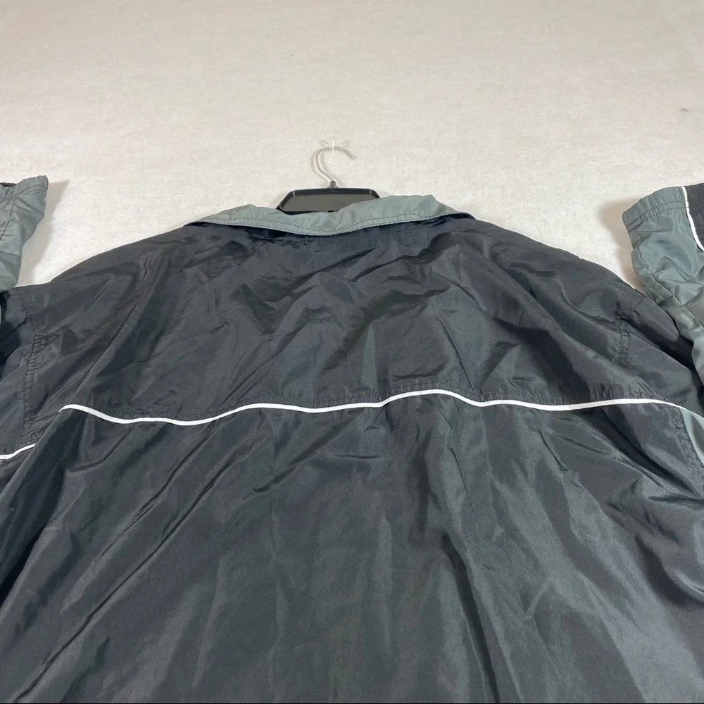 Reebok Jacket Men’s 2XL Zip Lined Jacket pockets Black gray light Windbreaker - Picture 9 of 14
